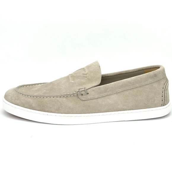 Christian Louboutin VARSIBOAT FLAT CL Monogram Slip On Suede Sneakers Shoes main image 6